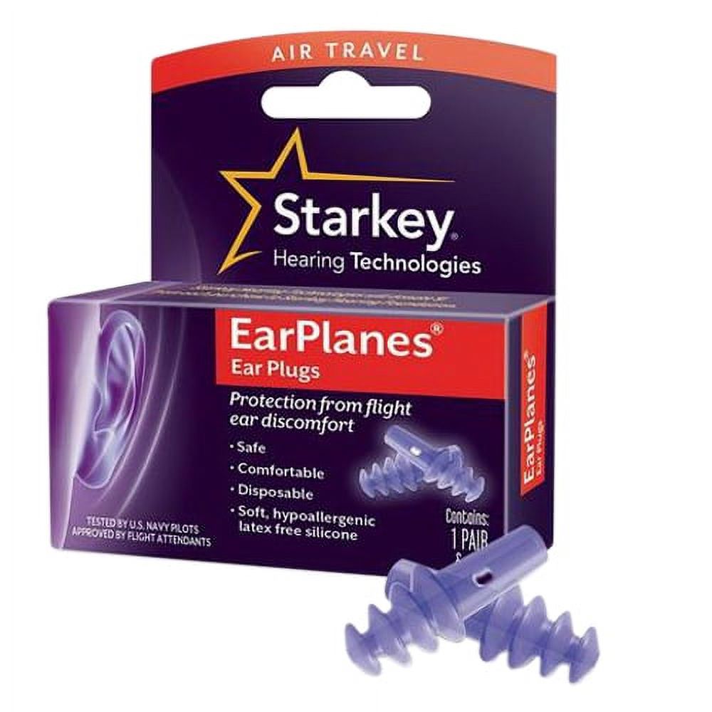 Starkey EarPlanes Ear Plugs, 1 pair, 2 Pack