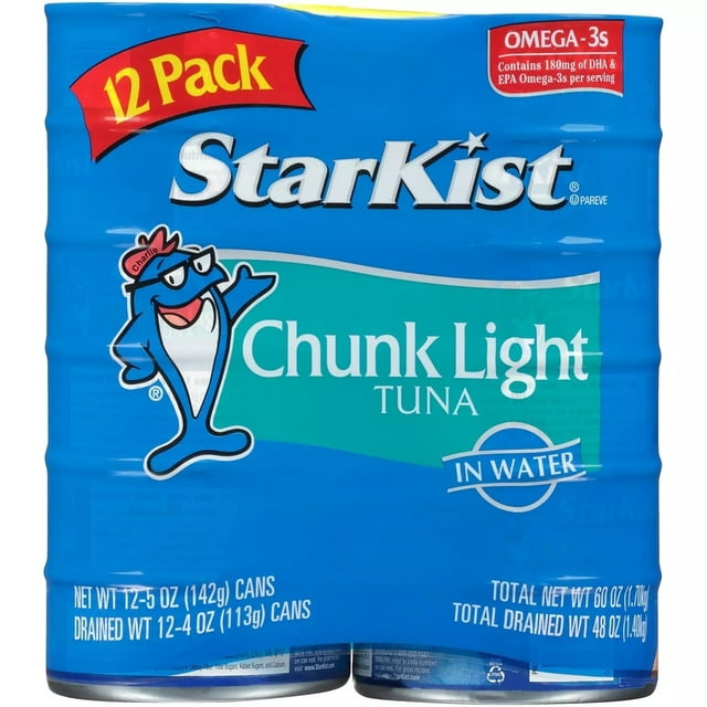 Starkist Chunk Light Tuna in Water 5 Ounce Can (Pack of 12)