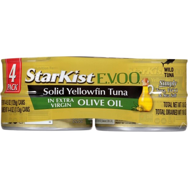 Starkist E.V.O.O. Solid Yellowfin Tuna In Extra Virgin Olive Oil, 4.5
