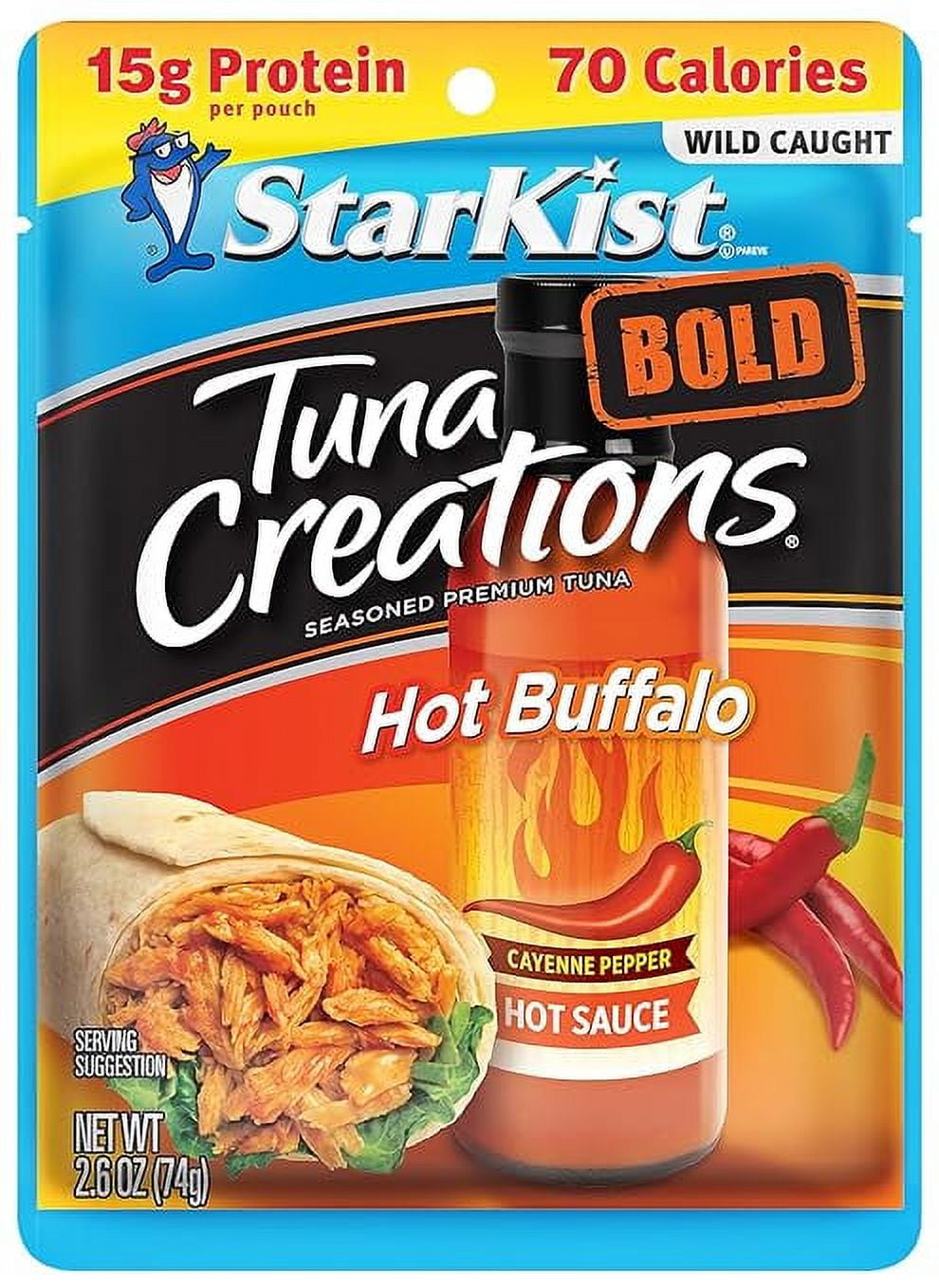 Starkist Tuna Creations Bold, Hot Buffalo Style, 2.6 Oz, 6 Pack