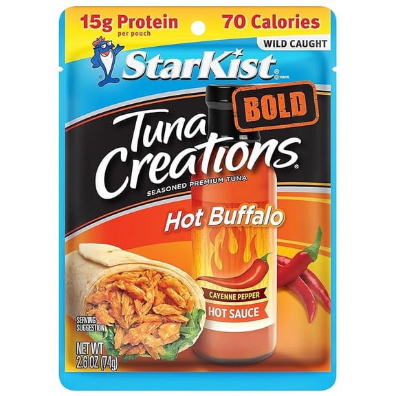 Starkist Tuna Creations Bold, Hot Buffalo Style, 2.6 Oz, 6 Pack