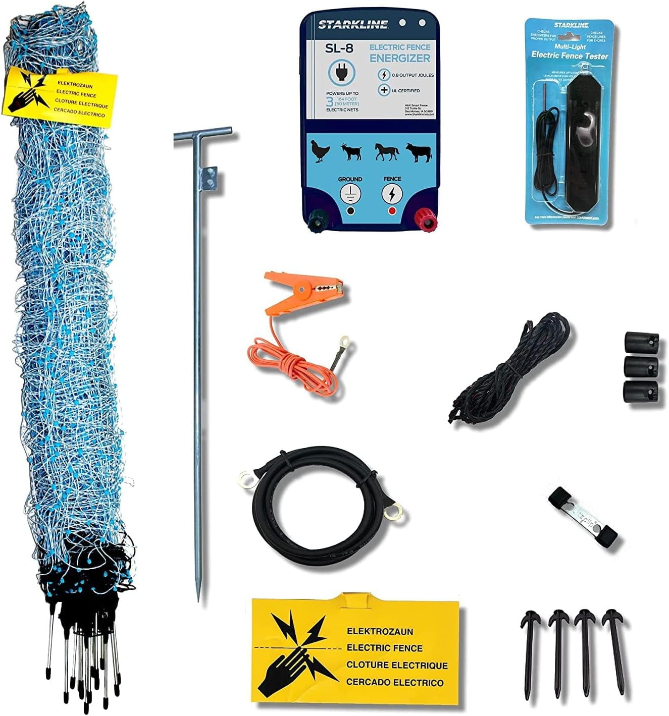 Starkline AllPurpose Sheep and Goat Netting AC Electric Fence Kit 35