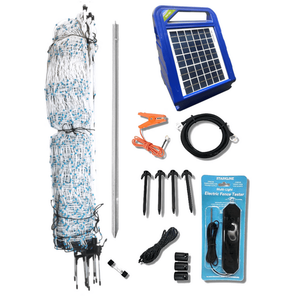 Starkline Premium 48" x 164' Electric Netting Kit With Solar Energizer