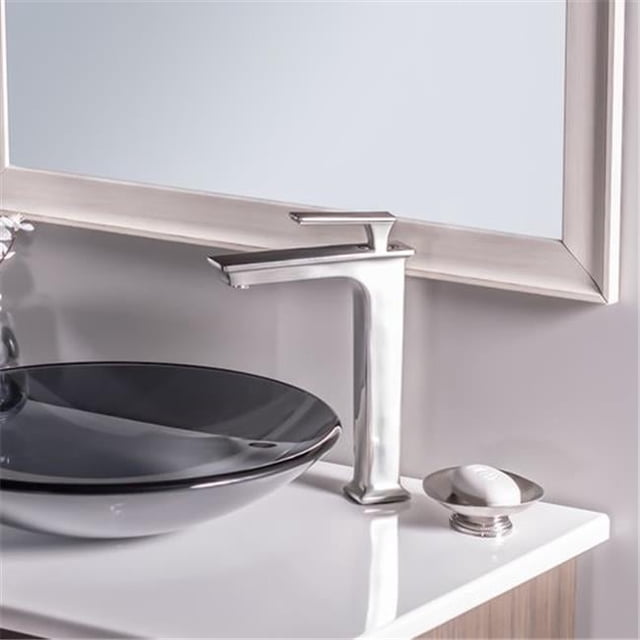 Starks Single Lever Waterfall Vessel Faucet - Brushed Nickel - Walmart ...