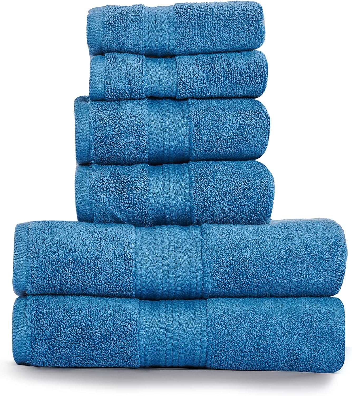 Starleads Luxurious 100% Hygro Cotton 6 Piece Towel Set | Quick Dry ...