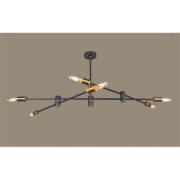 Starlette Pendant Fixture in Antique Bronze and Brass Metal
