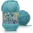 thumbnail image 1 of Mary Maxim Starlette Crochet and Knitting Yarn - Acrylic Worsted Weight Yarn 4, Aqua, 1 of 7