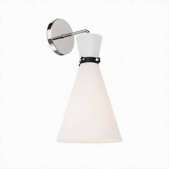 Starlight 1-Light Wall Sconce White Polished Nickel