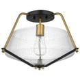 thumbnail image 1 of Starlight 60w 1-Light Semi Flush Mount Clear Seeded Glass E26 Base Black Finish, 1 of 6