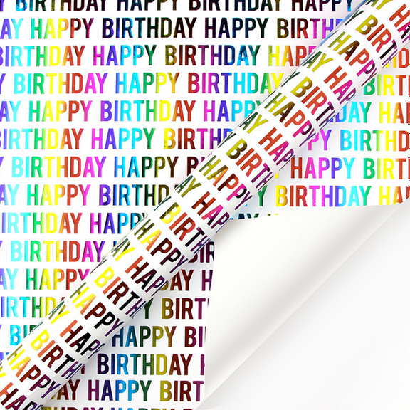 Starlight Birthday Gift Wrapping Paper Roll, 27.5x19.7 inch Colorful Gift Wrapping Paper, for Adults, Birthdays, A