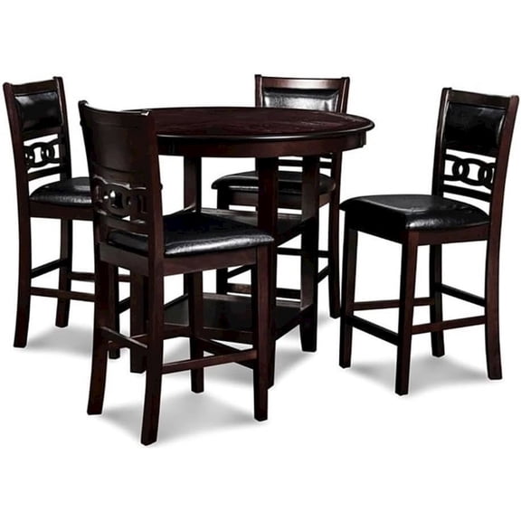 Starlight Canyon Home 5-Piece Transitional Gray Wood Dining Set with Chairs for Modern Homes
