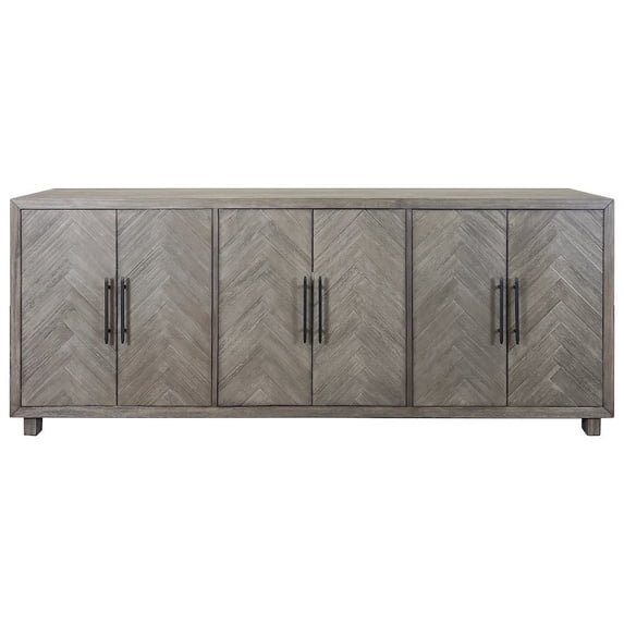 Starlight Canyon Home 90 Inch Six Door Console, Distressed Gray ...