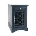 thumbnail image 1 of Starlight Canyon Home Blue Acacia End Table with USB Charging Station for Convenient Living Room Use, 1 of 11
