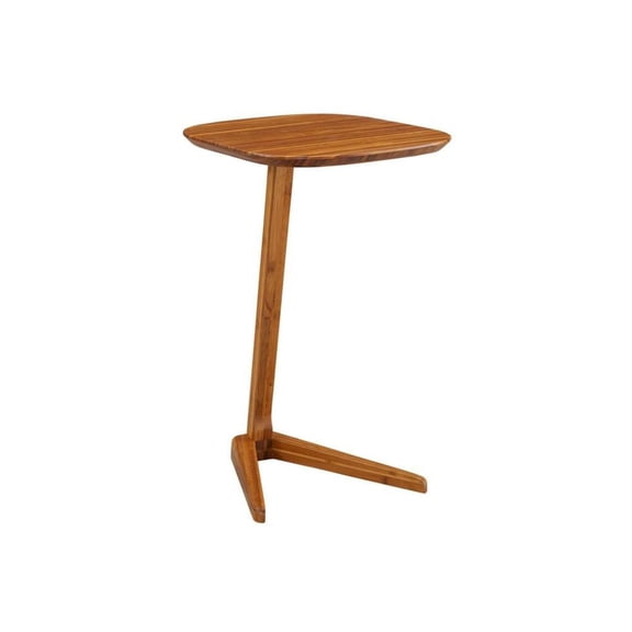 Starlight Canyon Home Brown Bamboo Side Table  Solid Wood Minimalist End Table in Amber Finish
