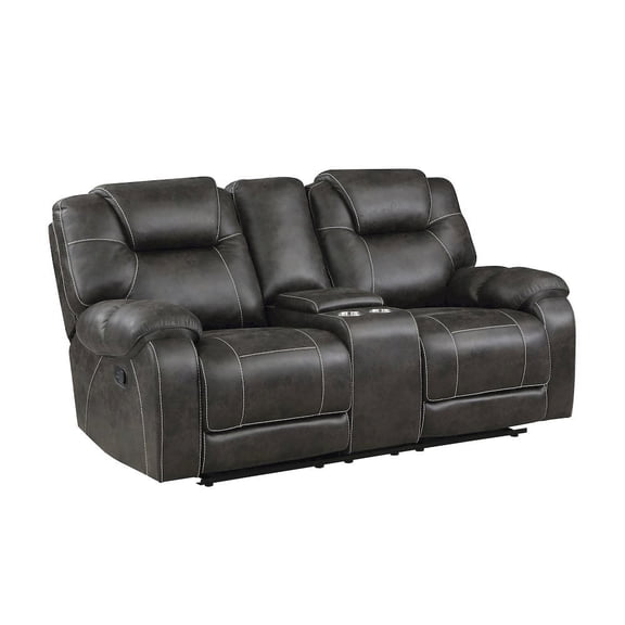 Starlight Canyon Home Brown Reclining Loveseat with Manual Recliner Chairs and Double Recliner