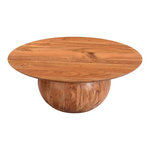 Starlight Canyon Home Brown Round Wood Coffee Table Unique Wooden Coffee Table with Modern Design