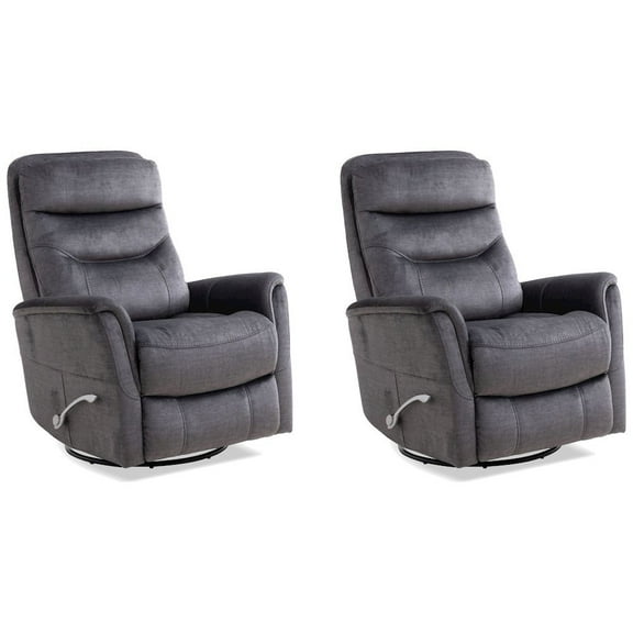 Starlight Canyon Home Capri Charcoal Recliner Nursery Glider Set Elegant Boucle Chairs for Comfort