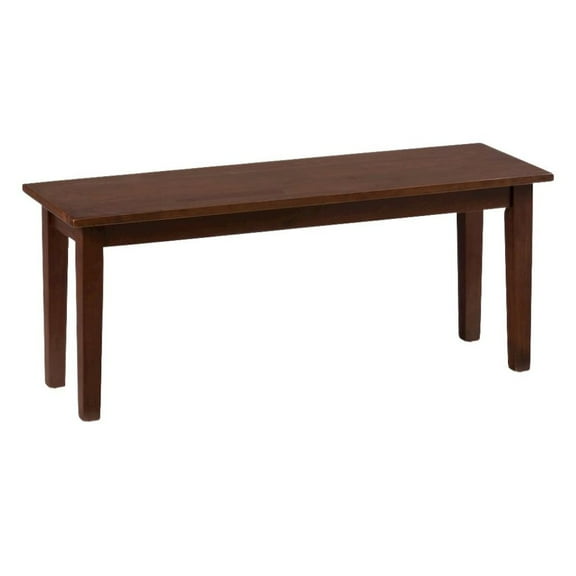 Starlight Canyon Home Caramel Wooden 48" Wide Bench for Dining Room - Bedroom Seating, Entryway Accent