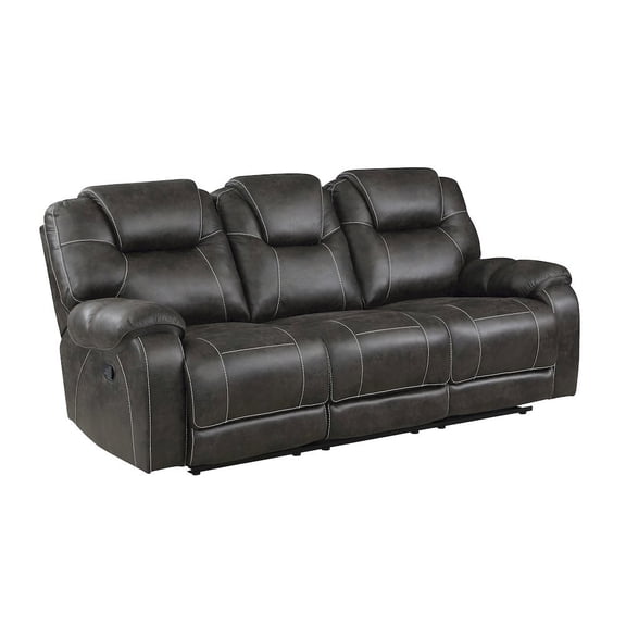 Starlight Canyon Home Chocolate Microfiber Double Reclining Sofa