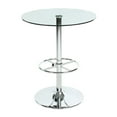 thumbnail image 1 of Starlight Canyon Home Glass Bar Table with Chrome Base – Counter Height Round Cocktail Table, 1 of 6