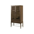 thumbnail image 1 of Starlight Canyon Home Glass Door Bookcase with Storage Drawer and Adjustable Shelves, Brown Finish, 1 of 8