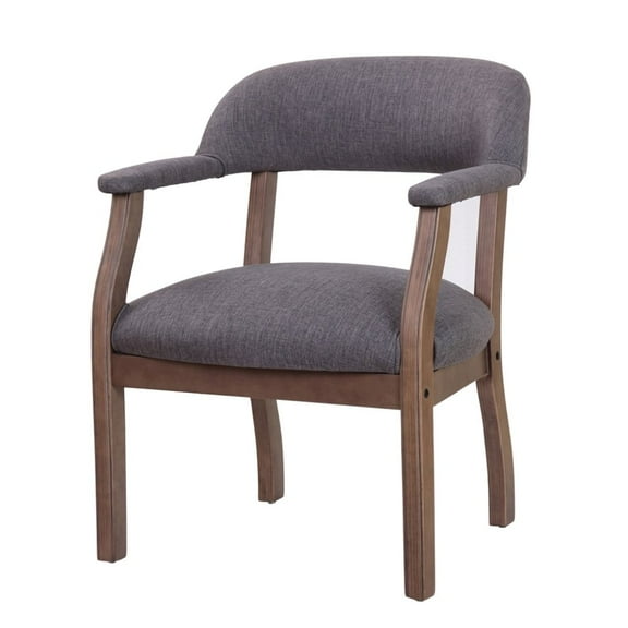 Starlight Canyon Home Gray Captains Chair for Office Furniture or Poker Room, No Wheels Design