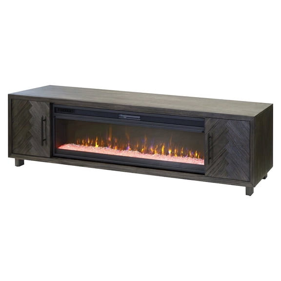 Starlight Canyon Home Gray Electric Fireplace TV Stand, Entertainment Console for Living Room