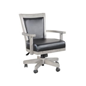 Starlight Canyon Home Gray Solid Wood Game Chair with Casters, Cushion Seat for Poker Table Chairs