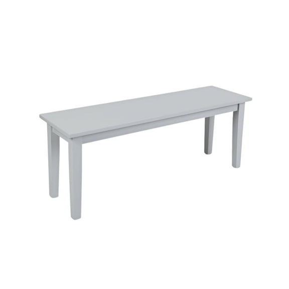 Starlight Canyon Home Gray Wooden 48" Wide Bench for Dining Room - Bedroom Seating or Entryway Accent