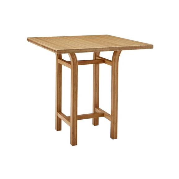 Starlight Canyon Home Solid Bamboo Bar Height Table  Tall Square Table in Caramelized Finish