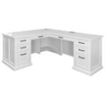 thumbnail image 1 of Starlight Canyon Home Wood L-Desk & Return, 6 Drawers, 2 Locking Files, Power Center, White, 1 of 9