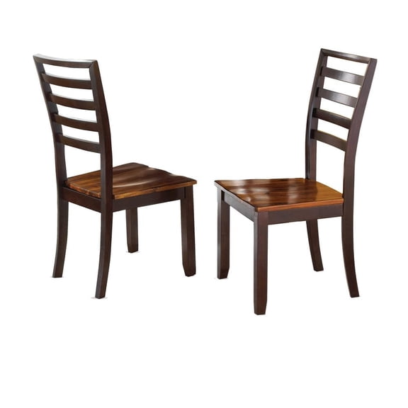 Wooden Dining Chairs Set of 2  Brown Kitchen and Dining Room Chairs