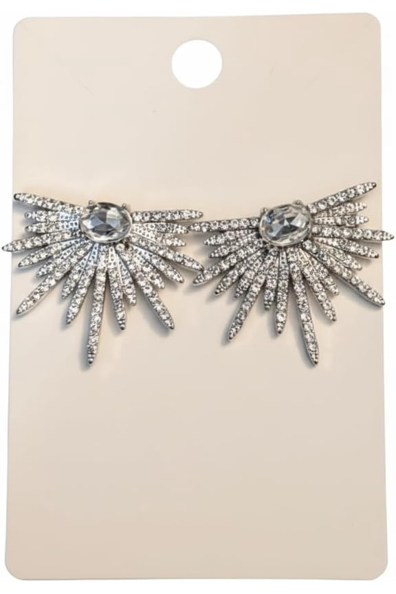 Starlight Flare Stud Earrings - Maximalist, Glamor, Shimmery, Everyday Gift, Fashion Jewelry[v684]