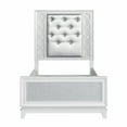 thumbnail image 1 of Starlight Full Fabric Upholstered Panel Youth Bed in Pearlized White, 1 of 8
