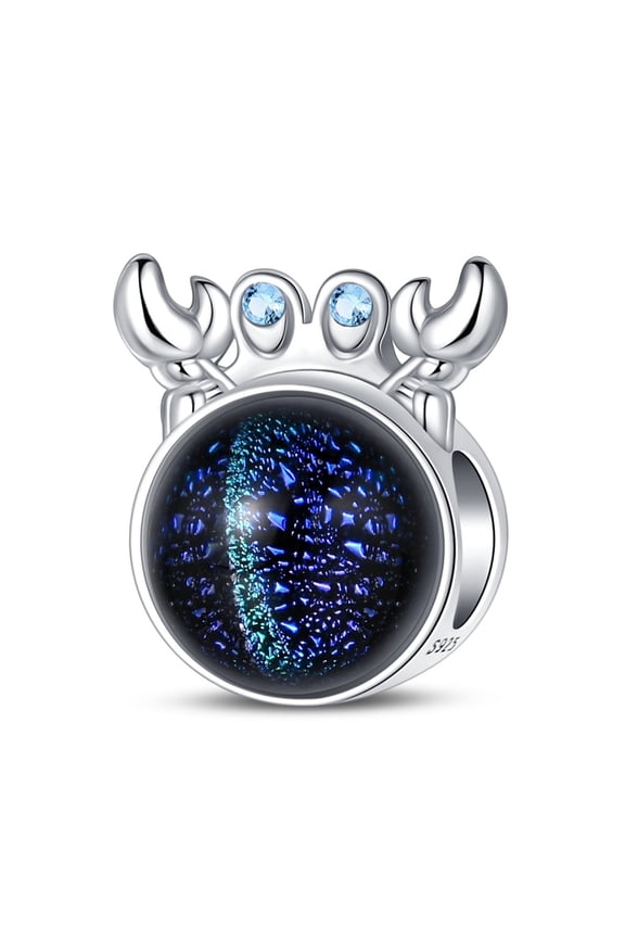Starlight Glass Crab Charm, Compatible with Most Bracelet, Charm for Bracelet