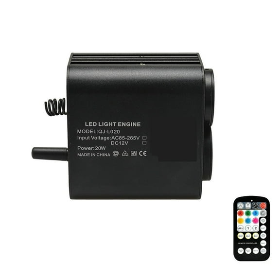 Starlight Headliner 20W Dual Heads Different Color Twinkle RGBW Fiber Optic Lights Star Ceiling Light Sound Sensor Light Source ,Romantic Atmosphere