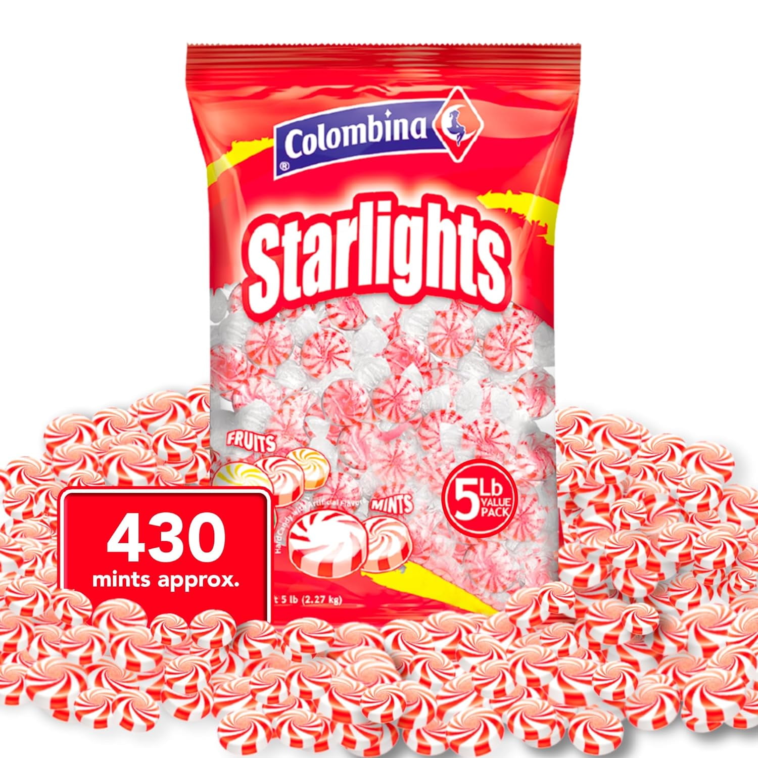 Starlight Mints 436 Refreshing Delight (5lbs.), Individually Wrapped