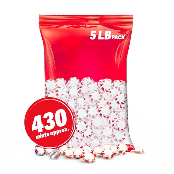 Starlight Mints, Individually Wrapped Refreshing Mints, Ideal Peppermint Candies for Sharing, Candy Dishes and Holidays (5 Lbs) 26900012