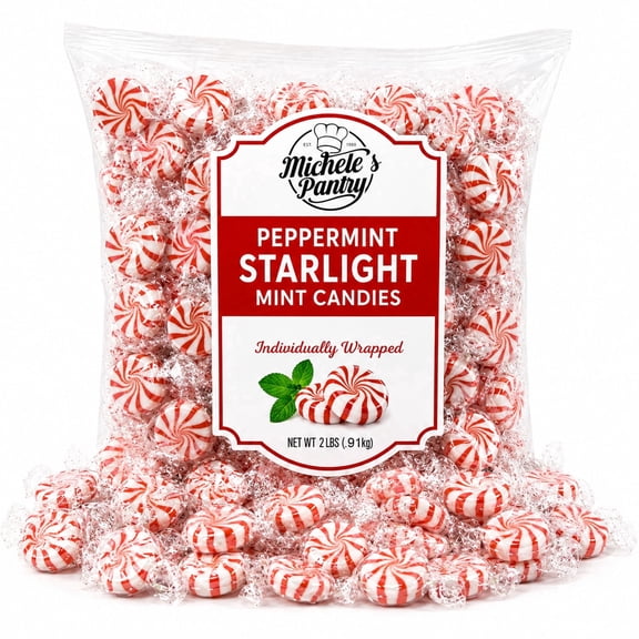 Colombina Peppermint Mints Hard Individually Wrapped 50 Count 2 lbs No Known Allergens