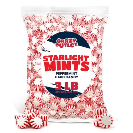 Starlight Mints Peppermint Hard Candy, Individually Wrapped Bulk, 3 Pounds