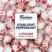 Starlight Peppermint Hard Candy - Bulk 2 Pounds Individually Wrapped Peppermints, Starlights Mints - Refreshing Peppermint Candies - Approx 170 Count