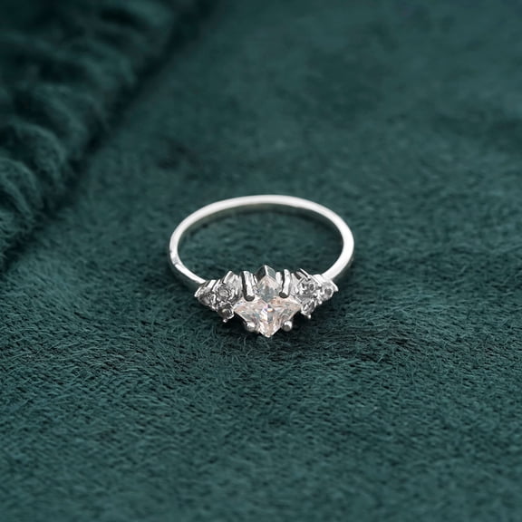 Starlight Promise Engagement Ring, Moissanite Engagement, Proposal Ring for Her, Women Ring, LavaJewelry 4