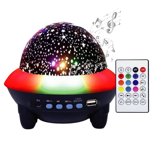 Starlight Sounds Wireless Bluetooth Speaker with LED Night Light Star ...