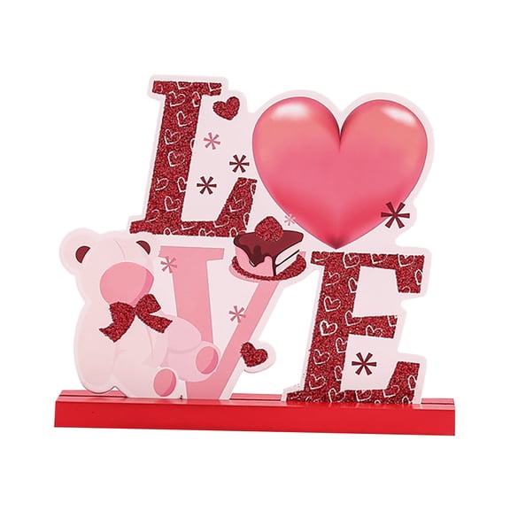 Starlight Valentine's Day Decor, Romantic Table Table, Wooden Love Signs, for Home Decor, Wedding, Anniversary, Party, Love