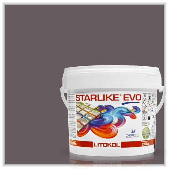 Starlike EVO Classic Collection Epoxy Tile Grout - Nero Grafite FETI1011, 2.5 kg/5.5 lbs Indoor/Outdoor Tile Adhesive and Two-Part Epoxy Grout for Shower, Pool, Bathroom, or Kitchen Walls or Floors