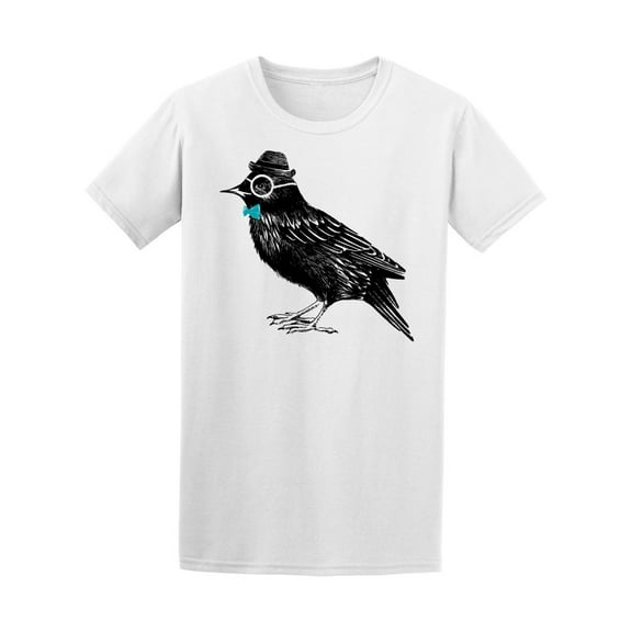 Starling Raven With Hat And Bow Tee Men's -Image by Shutterstock