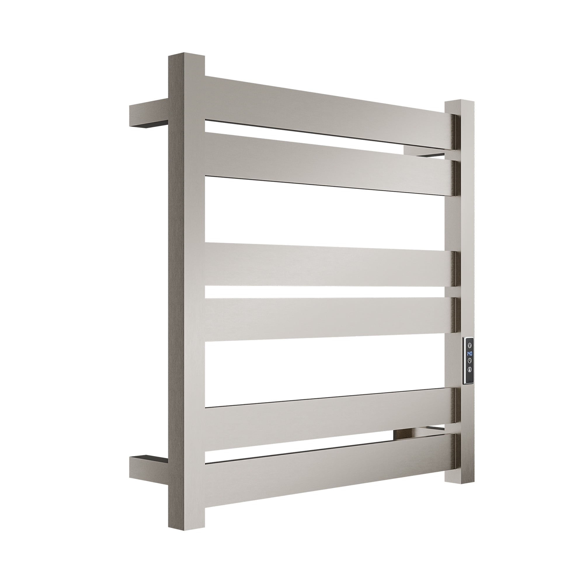 Brushed Nickel Wall Mounted 6-Bar Electric Towel Warmer