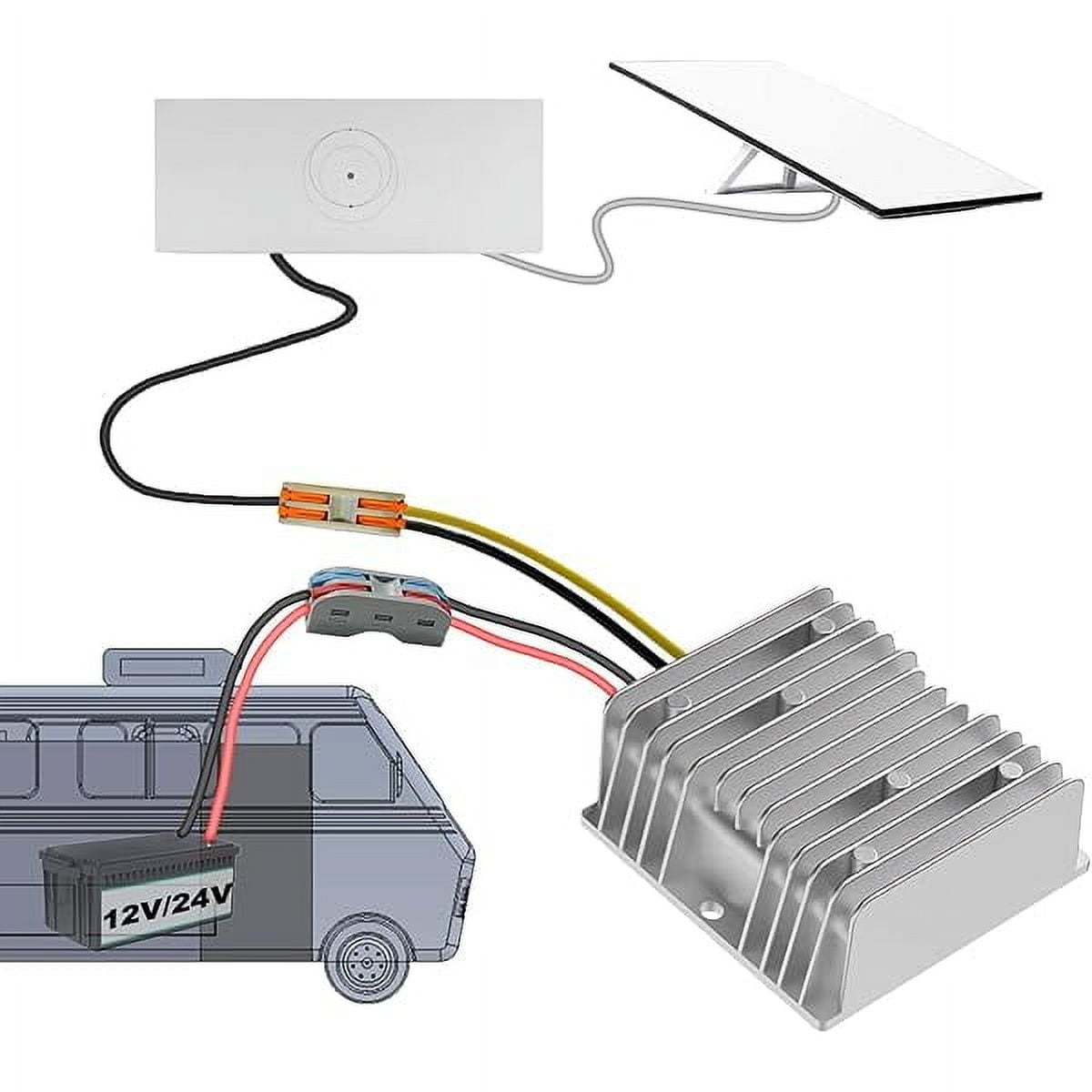Starlink 12v Conversion Kit Gen 3, DC Voltage Step Up Converter 12V (9-35V) to 56V 5A 285W, Constant Voltage/Current Step-Up Power Adapter,Starlink Gen3 Router 12V Boost Converter for RV/Outdoor