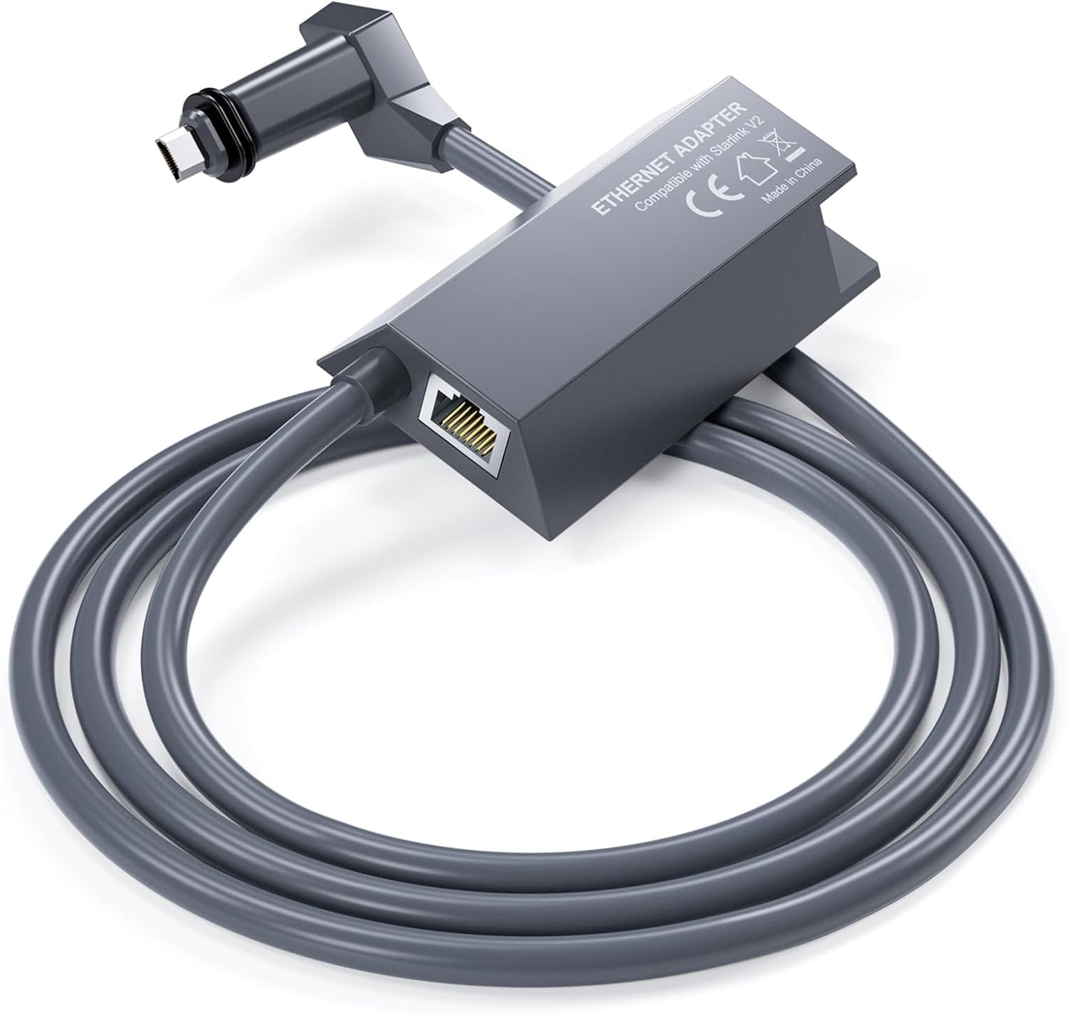Starlink Ethernet Adapter for Starlink Rectangular Satellite Internet V2, Starlink Ethernet Adapter gen 2 for Wired External Network Fast & Stable Connection Starlink Standard Actuated Gen 2 Adapter