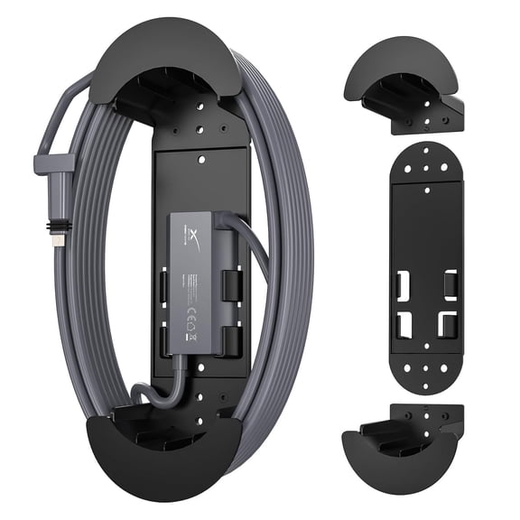 Starlink Ethernet Cable Organizer & Adapter Wall Mount for Gen2 Gen3 Holds 150ft Cable, Waterproof ABS Bracket for RV, Home, Office Setup